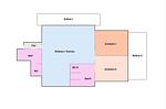 Grundriss des Ferienhauses mit Schlafzimmern und Balkonen - Strandwohnung 02 - Buhne 12 - Top-Hundeurlaub