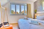 Schlafzimmer - Ferienwohnung Buntspecht 31 im Wreecher Idyll Rügen - Top-Hundeurlaub