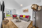 Wohnzimmer - Ferienwohnung Sand und Seele Olpenitz - Top-Hundeurlaub