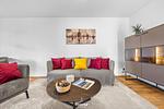 Wohnzimmer - Ferienwohnung Sand und Seele Olpenitz - Top-Hundeurlaub