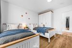Schlafzimmer - Ferienwohnung Sand und Seele Olpenitz - Top-Hundeurlaub