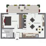 Grundriss - Wohnung 42 - Top-Hundeurlaub
