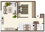 Grundriss - Appartement  Achtern Diek 2-27 - Top-Hundeurlaub