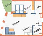 Grundriss - FeWo C1.4 - Top-Hundeurlaub
