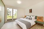 Schlafzimmer - Ferienwohnung Labiland am Haff mit Terrasse und Haffblick - Top-Hundeurlaub
