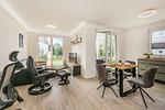 Wohnzimmer - Ferienwohnung Labiland am Haff mit Terrasse und Haffblick - Top-Hundeurlaub