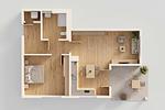 Grundriss - Ferienwohnung Labiland am Haff mit Terrasse und Haffblick - Top-Hundeurlaub