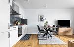 Küche / Küchenzeile - Ferienwohnung Nautilus, App. 35 Olpenitz - Top-Hundeurlaub