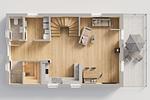 Grundriss - Ferienhaus Baltic Huus mit Sauna, Kamin und Sonnenterrasse - Top-Hundeurlaub