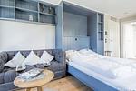 Wohnzimmer - Villa Maybach, Whg. 7 Blauer Salon - Top-Hundeurlaub