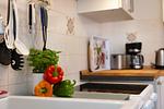 Küche / Küchenzeile - (STR73) Ferienhaus "Meeresblick" - Top-Hundeurlaub