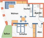Grundriss - FeWo A1.2 - Top-Hundeurlaub