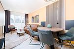 Wohnzimmer - Beach Apartment 7 mit Balkon, Gemeinschaftssauna und Grillplatz - Top-Hundeurlaub