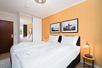 Schlafzimmer - Beach Apartment 7 mit Balkon, Gemeinschaftssauna und Grillplatz - Top-Hundeurlaub