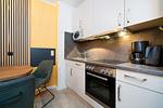 Küche / Küchenzeile - Beach Apartment 7 mit Balkon, Gemeinschaftssauna und Grillplatz - Top-Hundeurlaub