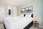 Schlafzimmer - Beach Apartment 5 mit Balkon, Gemeinschaftssauna und Grillplatz - Top-Hundeurlaub