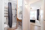 Badezimmer - Beach Apartment 5 mit Balkon, Gemeinschaftssauna und Grillplatz - Top-Hundeurlaub