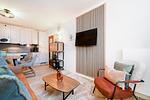 Wohnzimmer - Beach Apartment 5 mit Balkon, Gemeinschaftssauna und Grillplatz - Top-Hundeurlaub