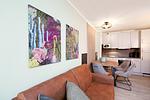Wohnzimmer - Beach Apartment 5 mit Balkon, Gemeinschaftssauna und Grillplatz - Top-Hundeurlaub