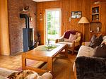 Wohnzimmer - Ferienhaus Scholle - Top-Hundeurlaub