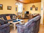 Wohnzimmer - Ferienhaus Scholle - Top-Hundeurlaub