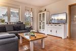 Wohnzimmer - Ferienwohnung Gartenland C2 - Top-Hundeurlaub