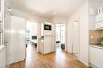 Küche mit Mikrowelle - Promenadenvilla 03 Wohnung 07 - Top-Hundeurlaub