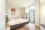 mit Blick ins 1. Schlafzimmer - Promenadenvilla 03 Wohnung 07 - Top-Hundeurlaub