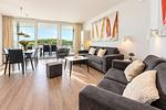 Wohnzimmer mit Blick zur Terrasse - Promenadenvilla 03 Wohnung 09 - Top-Hundeurlaub