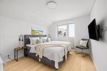 Schlafzimmer - Ferienwohnung Seeschwalbe Olpenitz - Top-Hundeurlaub