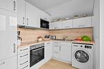 Küche / Küchenzeile - Ferienwohnung Seeschwalbe Olpenitz - Top-Hundeurlaub