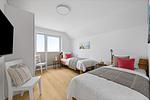 Schlafzimmer - Ferienwohnung Seeschwalbe Olpenitz - Top-Hundeurlaub