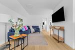 Wohnzimmer - Ferienwohnung Seeschwalbe Olpenitz - Top-Hundeurlaub