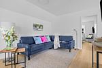 Wohnzimmer - Ferienwohnung Seeschwalbe Olpenitz - Top-Hundeurlaub