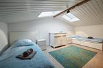 Schlafzimmer mit 2 Einzelbetten (90 x 200 cm) im 1. OG - Klüterkammer - Top-Hundeurlaub