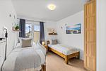 Schlafzimmer - Ferienwohnung Rolli-Oase Olpenitz - Top-Hundeurlaub