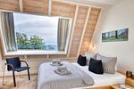 Schlafzimmer - Ferienwohnung Bernstein in der Villa Rex Sellin - Top-Hundeurlaub