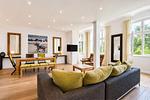 Wohnzimmer - Ferienwohnung Muschel in der Villa Rex Sellin - Top-Hundeurlaub