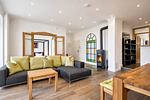 Wohnzimmer - Ferienwohnung Muschel in der Villa Rex Sellin - Top-Hundeurlaub