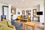 Wohnzimmer - Ferienwohnung Muschel in der Villa Rex Sellin - Top-Hundeurlaub