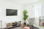 Wohnzimmer - Dünenquartier Apartment 08 - Top-Hundeurlaub