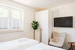 Schlafzimmer - Dünenquartier Apartment 11 - Top-Hundeurlaub