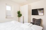 Schlafzimmer - Dünenquartier Apartment 13 - Top-Hundeurlaub