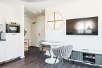 Wohnzimmer - Dünenquartier Apartment 16 - Top-Hundeurlaub