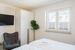 Schlafzimmer - Dünenquartier Apartment 16 - Top-Hundeurlaub