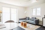 Wohnzimmer - Dünenquartier Apartment 23 - Top-Hundeurlaub