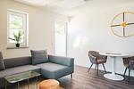 Wohnzimmer - Dünenquartier Apartment 29 - Top-Hundeurlaub