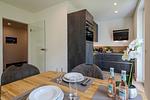 Küche / Küchenzeile - Strandhaus Apartment 03 - Top-Hundeurlaub