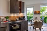 Küche / Küchenzeile - Strandhaus Apartment 07 - Top-Hundeurlaub