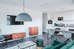 Wohnzimmer - Dünenquartier Apartment 02 - Top-Hundeurlaub